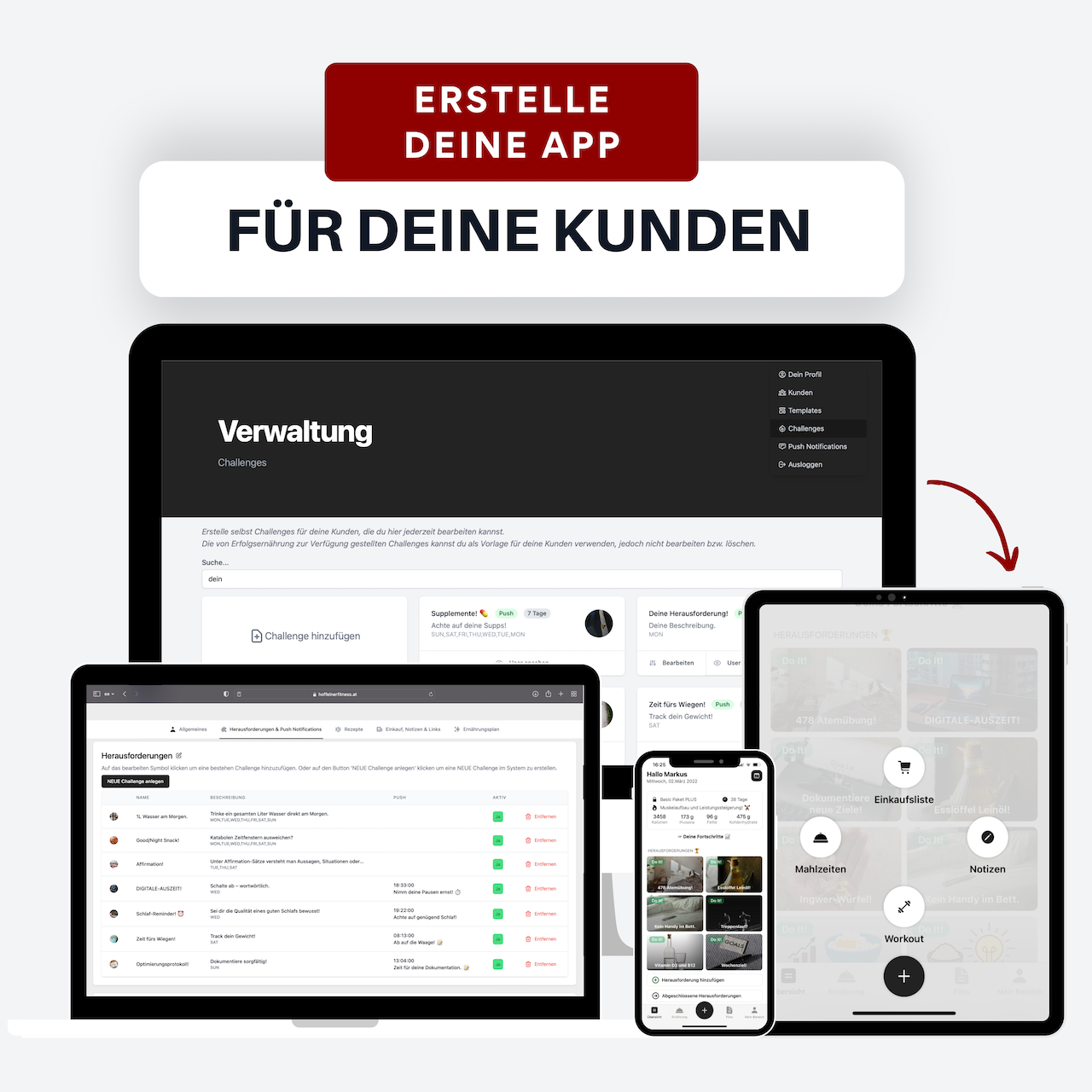 Erstelle deine App in wenigen Schritten