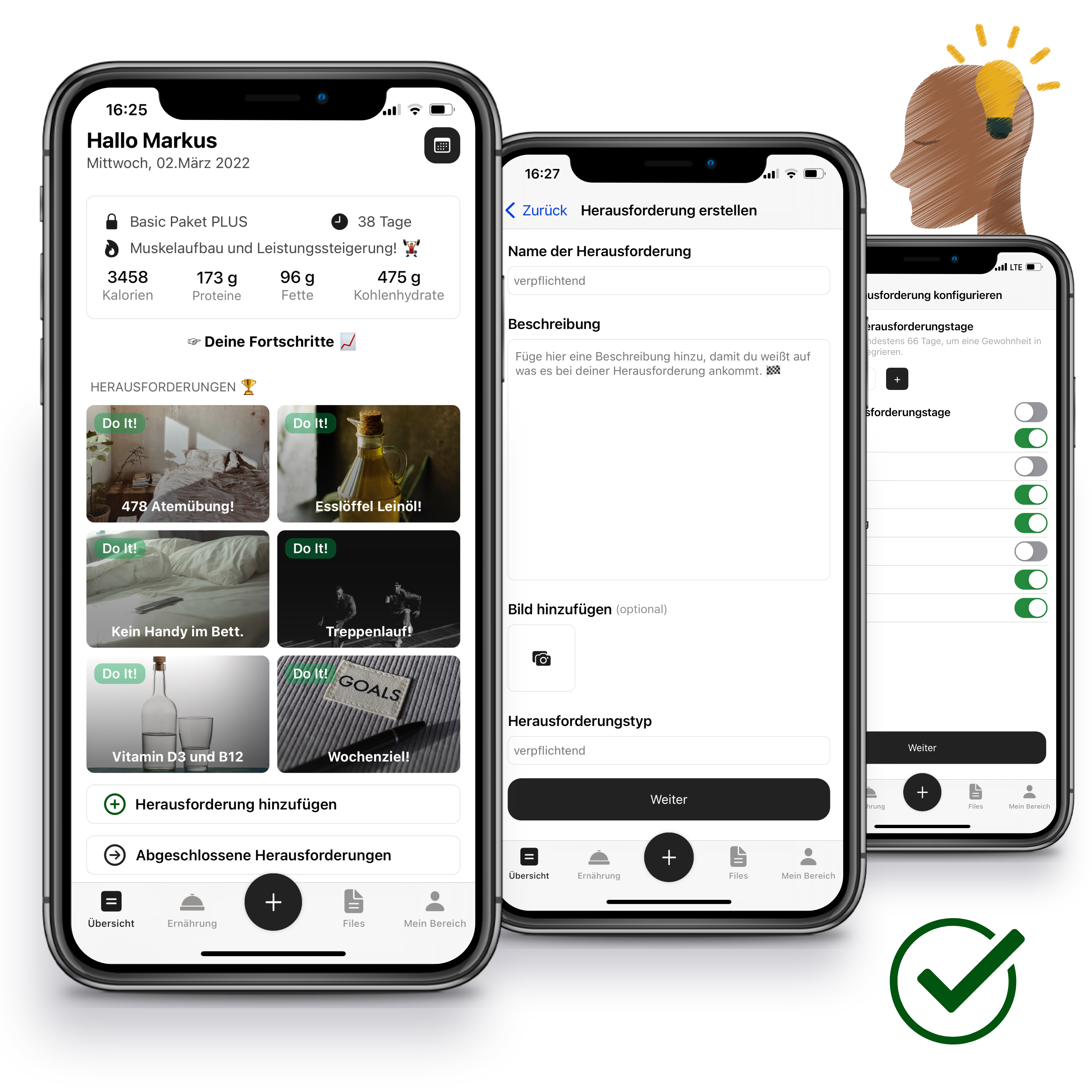 Coachen lassen - App-Übersicht